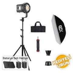GDX HDB-135R RGB Full Set (60x90 Softbox + 260 cm Kalın Işık Ayağı) - Batarya Seti Hediyeli