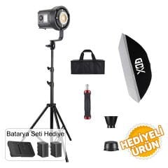 GDX HDB-135R RGB Full Set (60x90 Softbox + 260 cm Kalın Işık Ayağı) - Batarya Seti Hediyeli