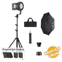 GDX HDB-135R RGB Full Set (Gridli 95cm Octagon + 260 cm Kalın Işık Ayağı) - Batarya Seti Hediyeli