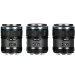 Sirui Sniper 23mm, 33mm & 56mm F1.2 Lens Kiti (E Mount, Siyah)