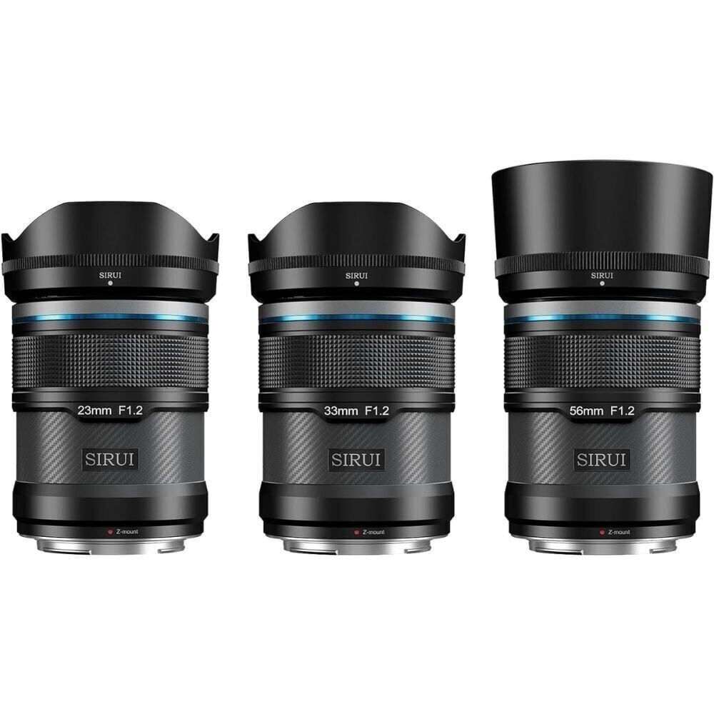 Sirui Sniper 23mm, 33mm & 56mm F1.2 Lens Kiti (Z Mount, Siyah)
