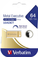 VERBATIM 99106 - 64GB METAL EXECUTIVE USB 3.2 GEN 1 GOLD 10 ADET
