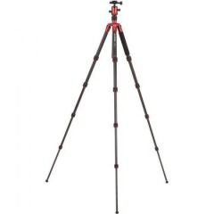Benro MeFOTO C1350Q1R RoadTrip Carbon Fiber Travel Tripod Kit(Red)