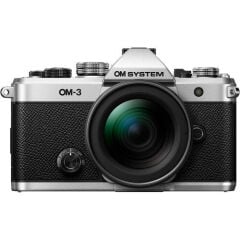 Olympus OM System OM-3 Gövde Gümüş  + M.Zuiko 12-45mm F4 Pro Objektif Kiti