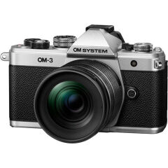 Olympus OM System OM-3 Gövde Gümüş  + M.Zuiko 12-45mm F4 Pro Objektif Kiti
