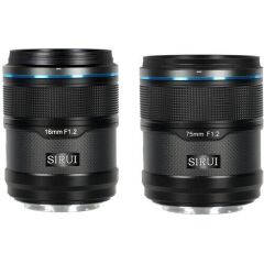 Sirui Sniper 16mm & 75mm F1.2 Lens Kiti (X Mount, Siyah)