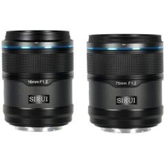 Sirui Sniper 16mm & 75mm F1.2 Lens Kiti (X Mount, Siyah)