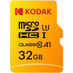 Kodak 32GB UHS-I U3/V30/A1 Micro SD Hafıza Kartı + Adaptör (Sarı)