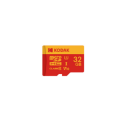 Kodak 32GB UHS-I U3/V30/A1 Micro SD Hafıza Kartı + Adaptör (Kırmızı)