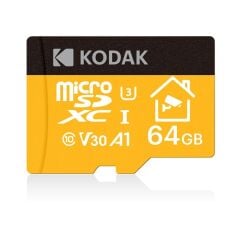 Kodak 64GB UHS-I U3/V30/A1 Güvenlik Kamerası İçin Micro SD Kart KI330