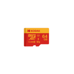 Kodak 64GB UHS-I C10 U1 V10 Micro SD Kart + Adaptör (Kırmızı)