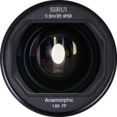 Sirui Saturn 35mm T2.9 1.6x Full-Frame Karbon Fiber Anamorfik Lens (E Mount, Mavi Flare)