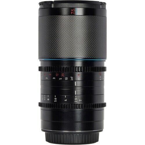 Sirui Saturn 75mm T2.9 1.6x Full-Frame Karbon Fiber Anamorfik Lens (E Mount, Mavi Flare)