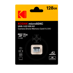 Kodak 128GB UHS-I U3/V30/A2 Drone İçin Micro SD Kart KU390 (Pocket Kameralarla Uyumlu) (160MB/s - 145MB/s)