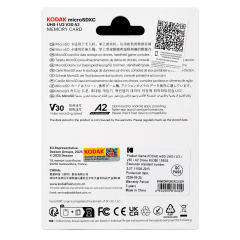 Kodak 128GB UHS-I U3/V30/A2 Drone İçin Micro SD Kart KU390 (Pocket Kameralarla Uyumlu) (160MB/s - 145MB/s)