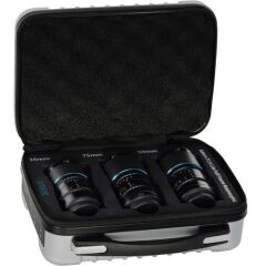 Sirui Saturn 35, 50, 75mm T2.9 1.6x Full-Frame Anamorfik Lens Seti (E Mount, Mavi Flare)