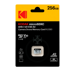 Kodak 256GB UHS-I U3/V30/A2 Drone İçin Micro SD Kart KU390 (Pocket Kameralarla Uyumlu) (160MB/s - 145MB/s)