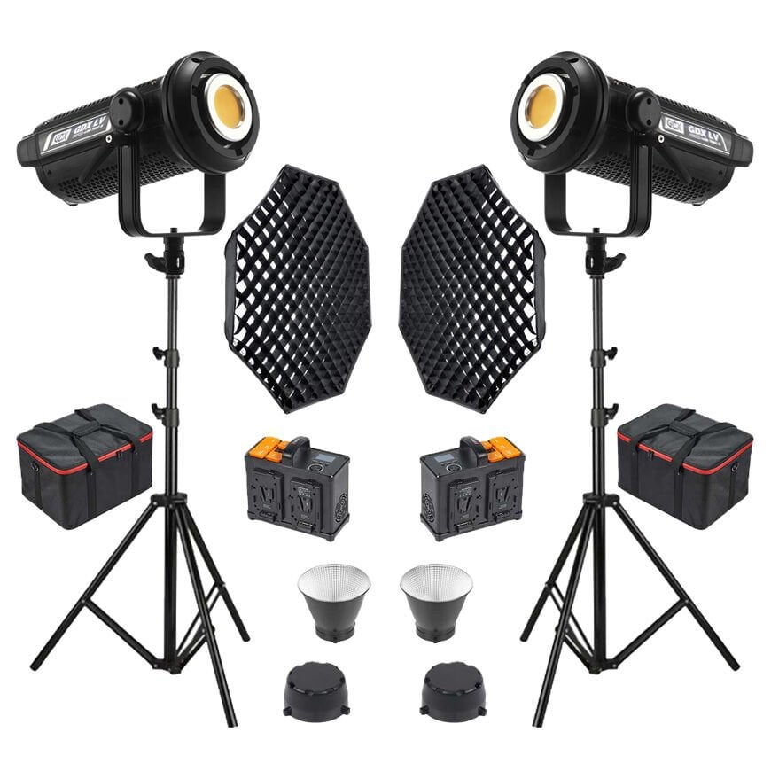 Gdx LV-700C-II B Bi Color Led Video Işığı 2'li Full Set (Gridli 120 Octa Softbox + 260 cm Kalın Işık Ayağı)