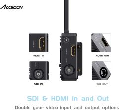 Accson Cineview Quad SDI/HDMI Kablosuz Görüntü Aktarım Sistemi (1 Verici + 1 Alıcı / Dual Band / 150mt / 0.06sn Gecikme / 1080P 60FPS)