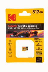 Kodak 512GB UHS-I U3/V30/A1 Express Micro SD Oyun Kartı SD7.1 (900MB/s-800MB/s)