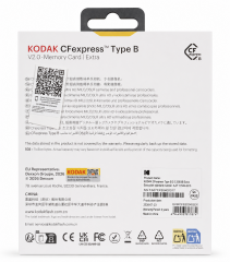 Kodak 256GB CF Express Type B 2.0 Extra Hafıza Kartı (1700MB/s - 1650MB/s)
