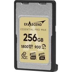 Exascend 256GB Essential Pro Max CFexpress 4.0 Type A Hafıza kartı / 1800 MB/S Okuma Yazma VPG800