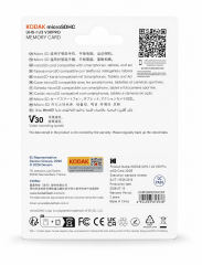 Kodak 32GB UHS-I U3 A1 V30PRO Micro SD Hafıza Kartı