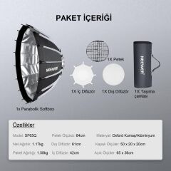 NEEWER 65cm Parabolic Softbox