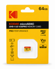 Kodak 64GB UHS-I U3 A1 V30PRO Micro SD Hafıza Kartı