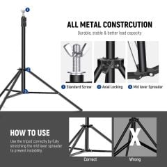 Neewer Ayarlanabilir Fon Standı