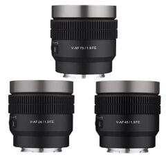 Samyang V-AF 24/45/75mm T1.9 Lens Kiti (Lens Station Hediye)