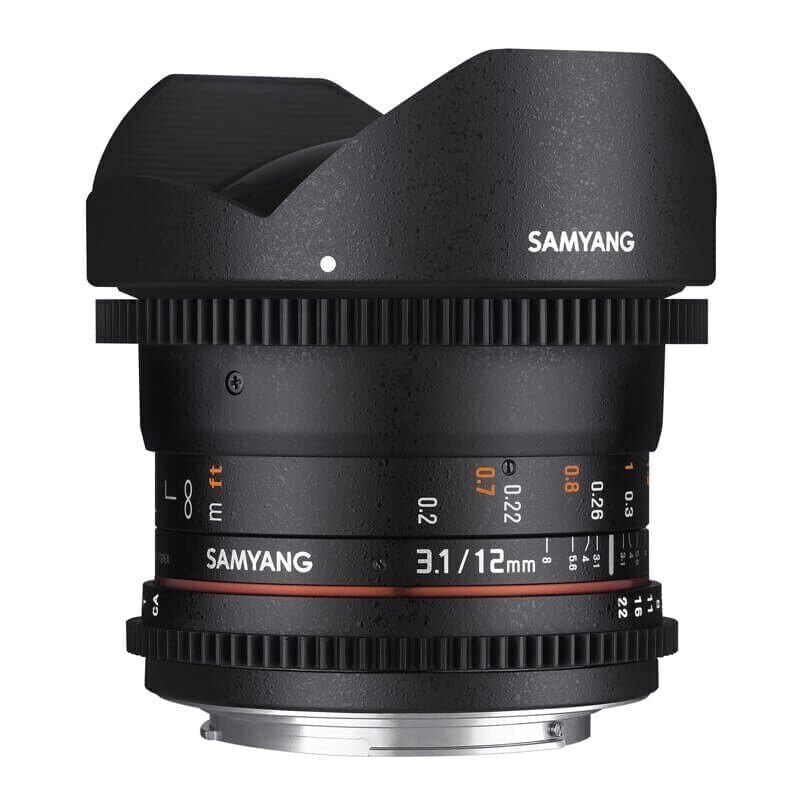 Samyang 12mm T3.1 VDSLR Full Frame Balıkgözü (Fisheye) Cine Lens (Sony E)