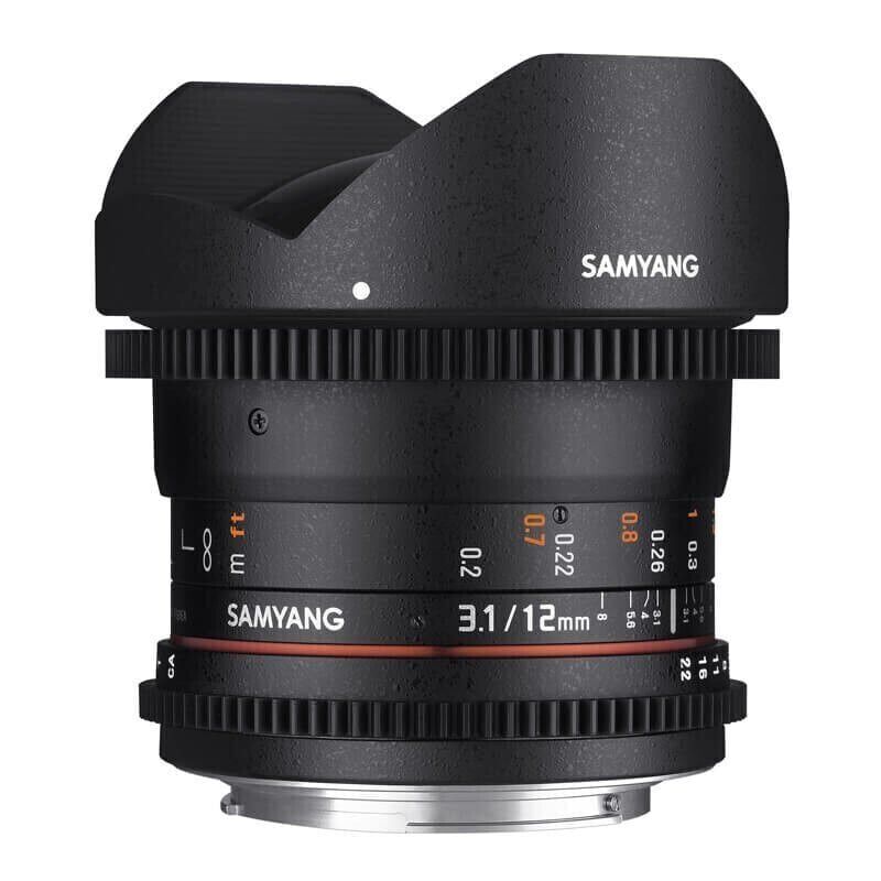 Samyang 12mm T3.1 VDSLR Full Frame Balıkgözü (Fisheye) Cine Lens (Sony E)