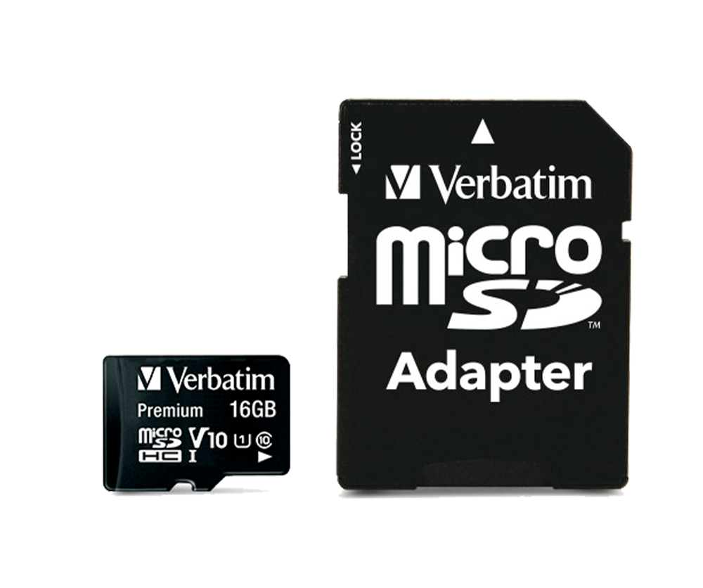 Verbatim 16GB 80Mb/S Premium U1 Micro Sdhc Class 10 (inc Adaptor)