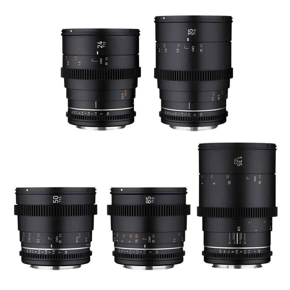 SAMYANG 24/35/50/85/135 VDSLR MK II 5'li Sine Lens Seti (Sony E)