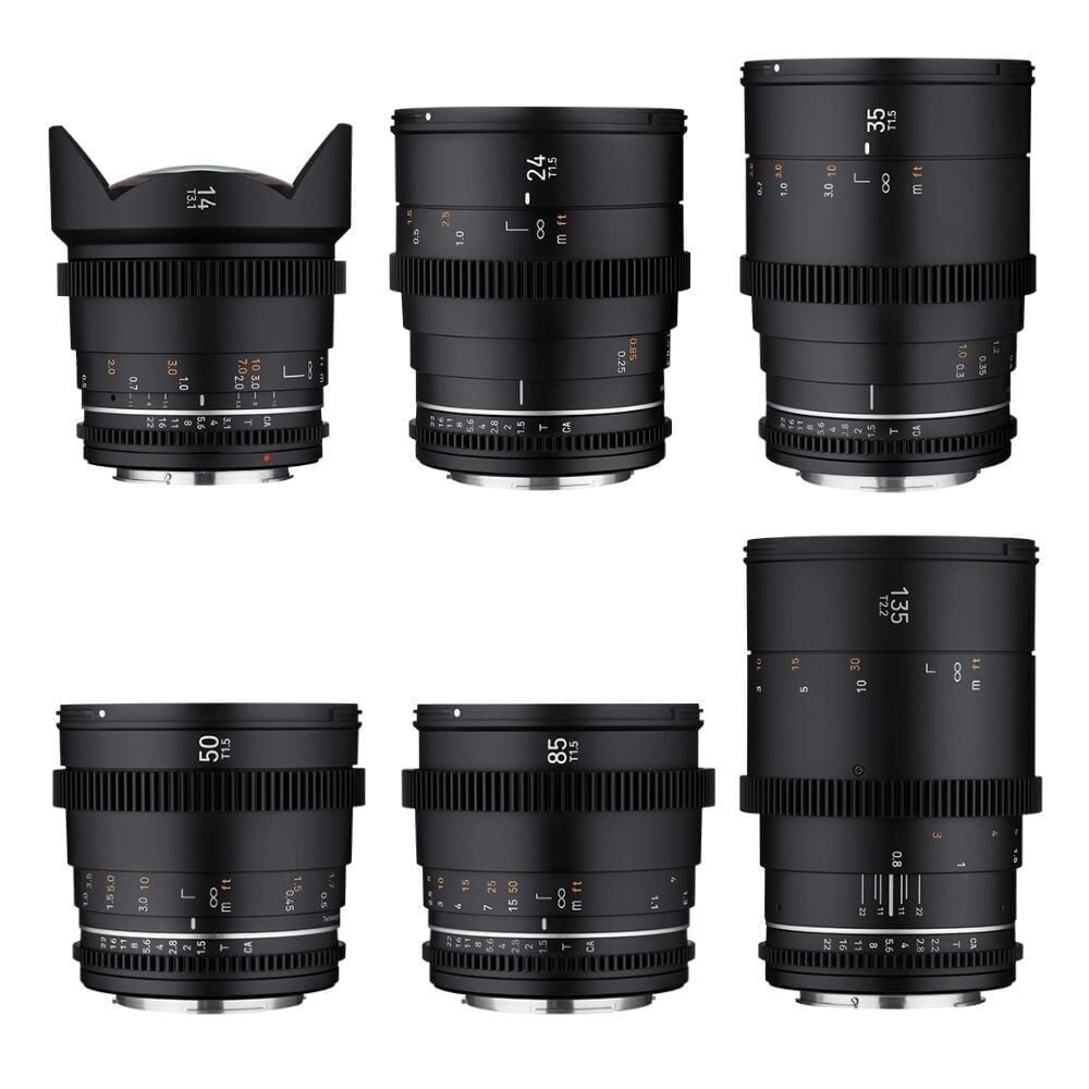 SAMYANG 14/24/35/50/85/135 VDSLR MK II 6'lı Sine Lens Seti (Sony E)