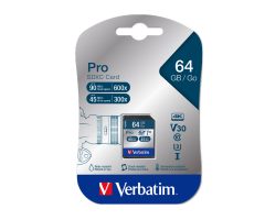 Verbatim 64GB Pro U3 Sdxc Class 10 Uhs-i (90Mb/Sn. - 45Mb/Sn.)