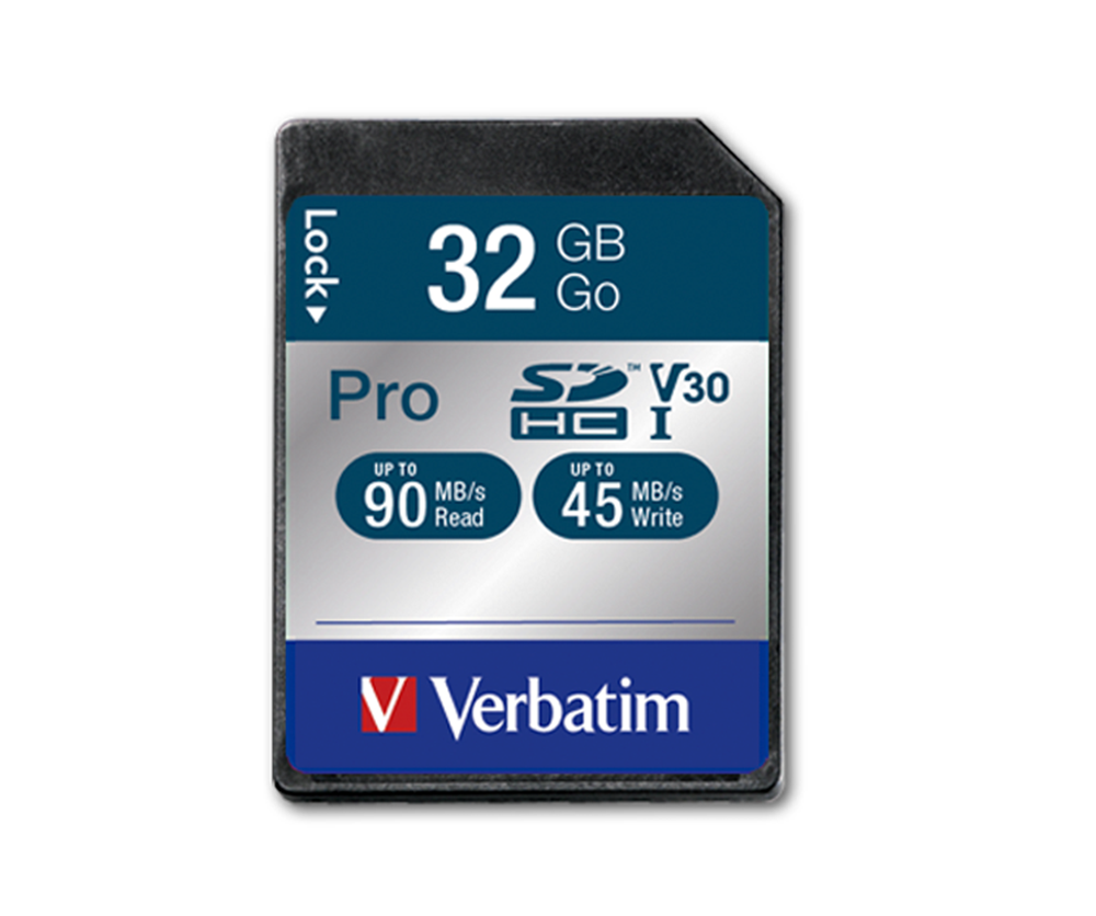 Verbatim 32GB Pro U3 Sdhc Class 10 Uhs-i (90Mb/Sn. - 45Mb/Sn.)(47021)