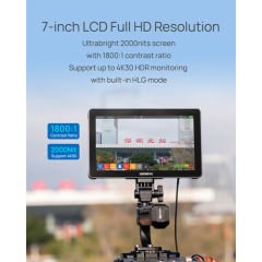 Shimbol M7 7'' 4K HDMI/3G-SDI 3D LUT Output Dokunmatik Kamera Üstü Monitör