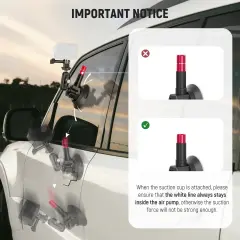 Neewer CA136 Üçlü Vantuzlu Araç İçi/Dışı Kamera Yuvası ve Uzatma Kolu Kiti