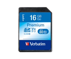 Verbatim 16GB 80Mb/S Premium U1 Sdhc Sd Card Class 10(43962)
