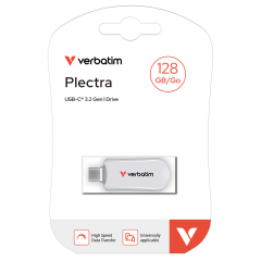 VERBATIM 30229  Plectra USB-C Flash Drive White 128GB