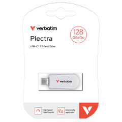 VERBATIM 30229  Plectra USB-C Flash Drive White 128GB