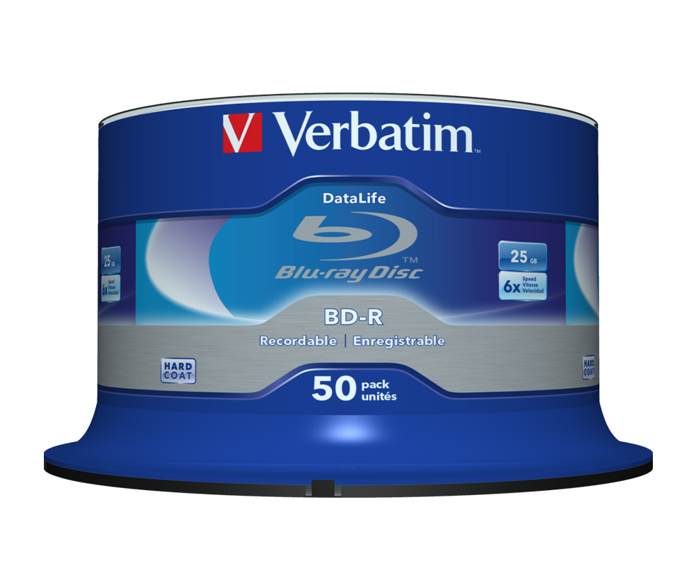 Verbatim Bd-R Sl Satalife 25Gb 6X 50 Pack(43838)