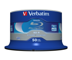 Verbatim Bd-R Sl Satalife 25Gb 6X 50 Pack(43838)