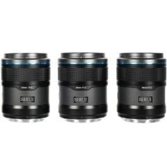 Sirui Sniper 23mm, 33mm & 56mm F1.2 APSC Auto-Focus Lens Kit (X Mount, Black, Carbon Fiber)
