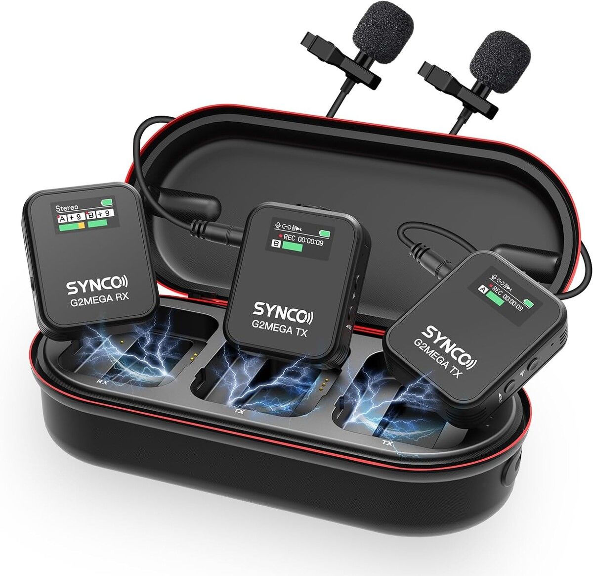 Synco G2(A2) Mega 2 Kişilik Kablosuz Yaka Mikrofon