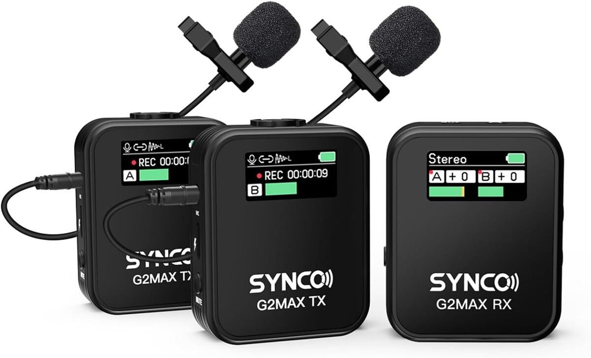 Synco G2(A2) Max 2 Kişilik Kablosuz Yaka Mikrofon