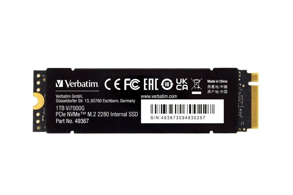 Verbatim 1TB Dahili M2 VI 7000  SSD PCIE Gen 4 6700MB/S - 7400MB/S-(49367)