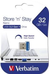Verbatim 32GB Store&Stay Usb-A 3.2 Nano Flash Bellek Mavi Renk-(98710)